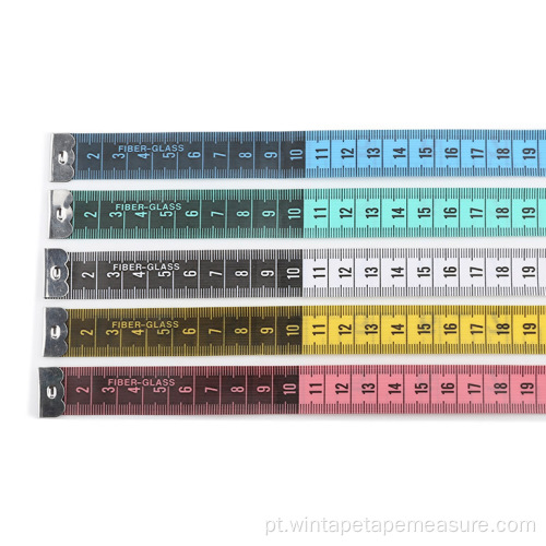 Fita métrica de costura de fibra de vidro de vinil personalizada